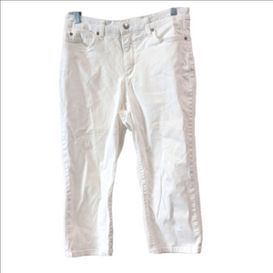 Kim Rogers White Cropped Jeans